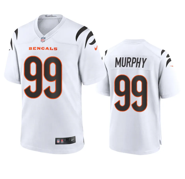 Cincinnati Bengals #99 Myles Murphy white Stitched Game Jersey